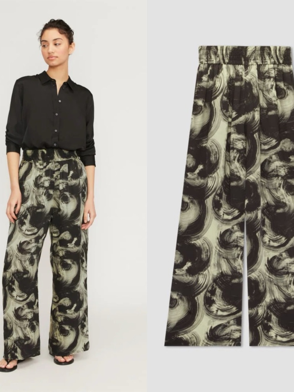 Everlane Wide Leg Satin Pull-on Pant